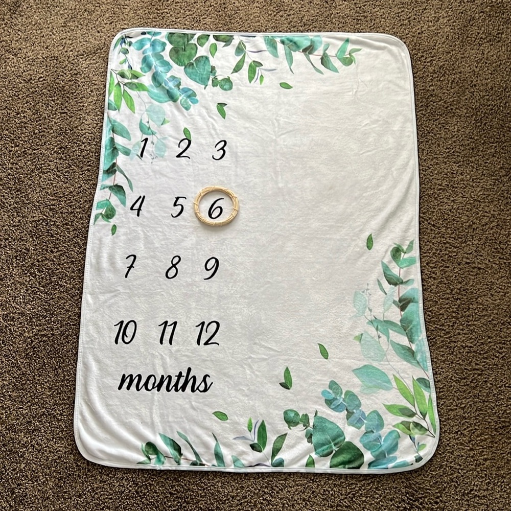 Baby milestone blanket first 12 months.